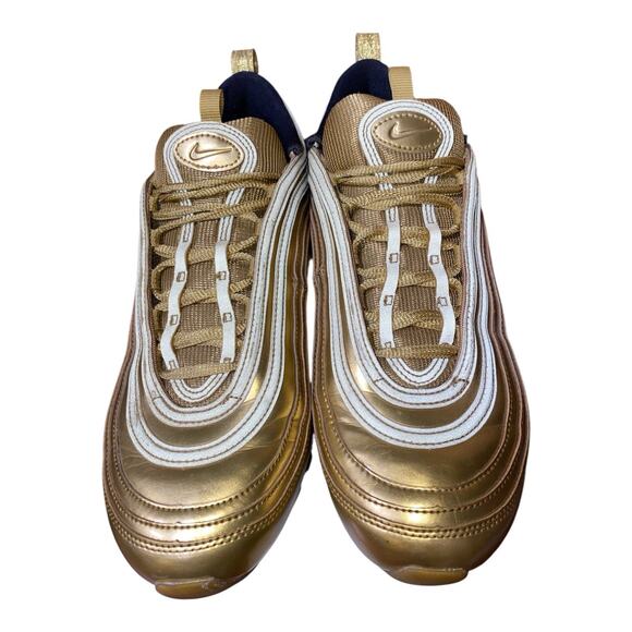 Nike Air Max 97 OG QS Metallic Gold Mens Sz 10 Running Shoes 90s Retro 2019 - Picture 2 of 8